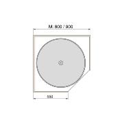 Plateaux tournants Shelvo pour meuble d'angle cuisine 710mm