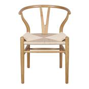 Lot 2 chaises bois style nordique naturel