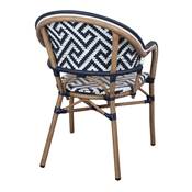 Lot 2 chaises d’extérieur style bistrot bleu