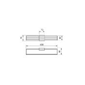 Porte-cravates latéral extractible Self, en Acier et Plastique, Gris Aluminium