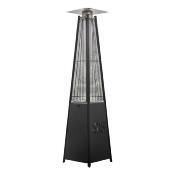 Pyramide chauffante à gaz design noir flamme 8m2 35 h