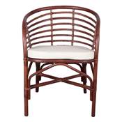 Lot 2 chaises rotin style nordique marron