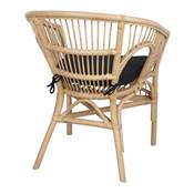 Lot 2 chaises rotin naturel style bistrot naturel