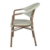 Lot 2 chaises d’extérieur style bistrot bleu eau