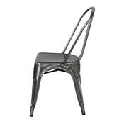 Lot 2 chaises métal style industriel metal vernis