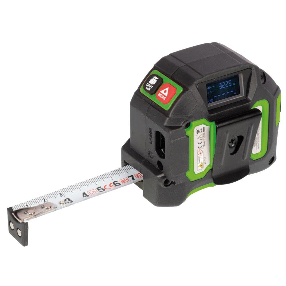 PRMES05X19DL40 Ribimex, un télémètre laser avec mètre ruban double lecture  pratique et robuste - Zone Outillage