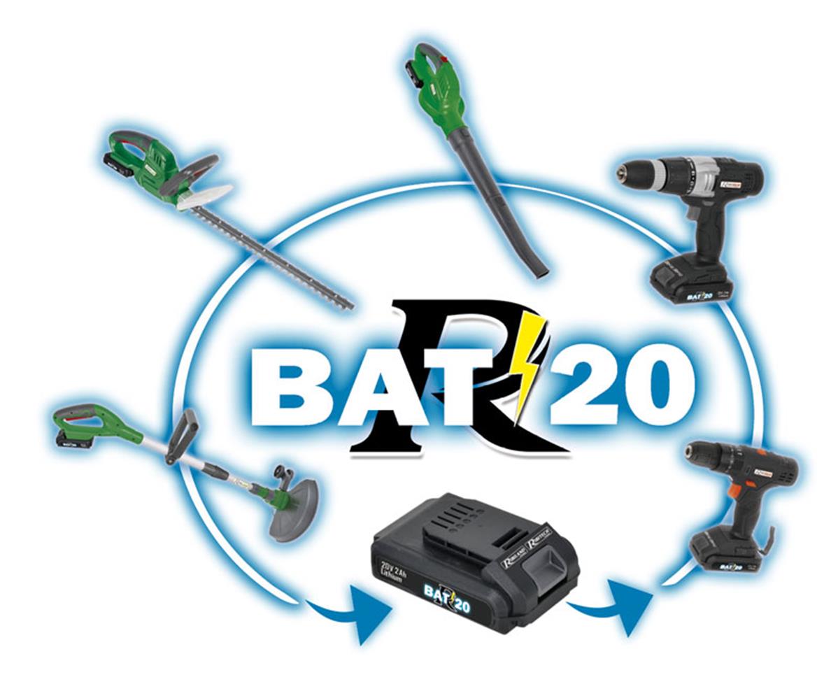 Chargeur rapide batterie R-BAT20, pour PRBAT20-2, PRBAT20-4