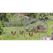 Enclos parc grillagé pour poules, bâche de toit en polyester