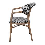 Lot 2 chaises d’extérieur style bistrot noir