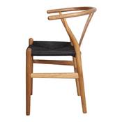 Lot 2 chaises bois style nordique naturel et noir