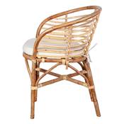 Lot 2 chaises rotin style nordique naturel