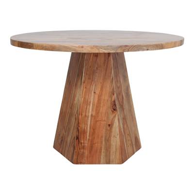 Table de salle à manger bois style japandi 120cm