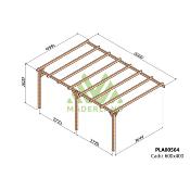 Pergola adossée en bois laminé, CADIZ