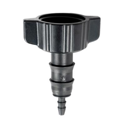 Adaptateur cannelé pour tuyau diamètre16mm et 6mm fileté 3/4