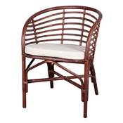 Lot 2 chaises rotin style nordique marron