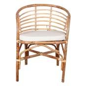 Lot 2 chaises rotin style nordique naturel