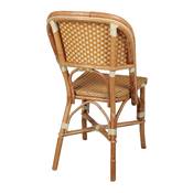 Lot 2 chaises rotin style bistrot curry