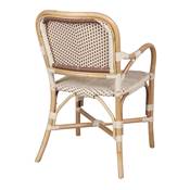 Lot 2 chaises rotin style bistro beige