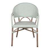 Lot 2 chaises d’extérieur style bistro vert eau