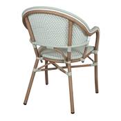 Lot 2 chaises d’extérieur style bistro vert eau