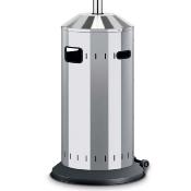 Parasol chauffant à gaz pied cache bouteille inox 12m2 59 h