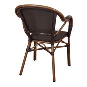 Lot 2 chaises d’extérieur style bistrot marron