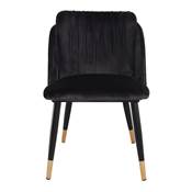 Lot 2 chaises tapissées style contemporain noir