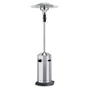 Parasol chauffant à gaz pied cache bouteille inox 12m2 59 h