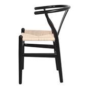 Lot 2 chaises bois style nordique noir