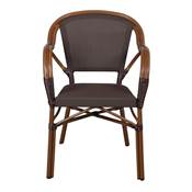 Lot 2 chaises d’extérieur style bistrot marron