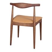 Lot 2 chaises bois style mid century caramel