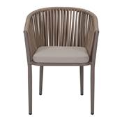 Lot 2 chaises corde agosta style contemporain champagne