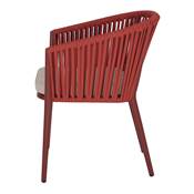 Lot 2 chaises corde agosta style contemporain terracotta