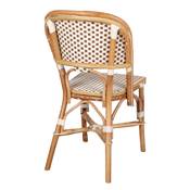 Lot 2 chaises rotin style bistrot beige