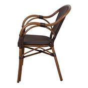 Lot 2 chaises d’extérieur style bistrot marron