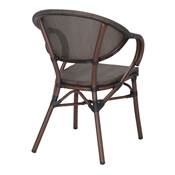 Lot 2 chaises d’extérieur de style bistro marron et gris