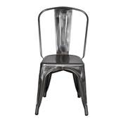 Lot 2 chaises métal style industriel metal vernis