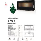 Pack Insert cheminée bois PORTIMAO-C-995-S, ventilation , 9Kw, Cadre 4 côtés