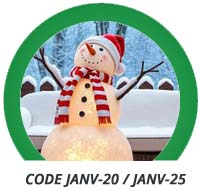 La bonne année chez Bricommerce avec 20 et 25% de remise code promo JANV-20 et JANV-25 pour se faire plaisir !