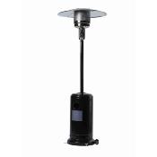 Parasol chauffant à gaz pied cache bouteille noir 15m2 35 h