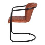 Lot 2 chaises cuir style industriel marron