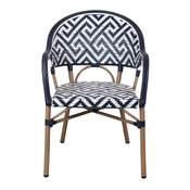 Lot 2 chaises d’extérieur style bistrot bleu