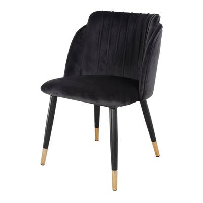 Lot 2 chaises tapissées style contemporain noir