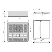 Kit panier métallique coulissant armoire dressing Moka