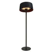 Lampadaire chauffant lectrique noir abat jour 900  1200 watts