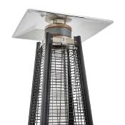 Pyramide chauffante à gaz design noir flamme 8m2 35 h