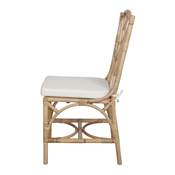 Lot 2 chaises rotin naturel style méditerranéen naturel