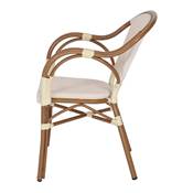 Lot 2 chaises d’extérieur style bistrot beige