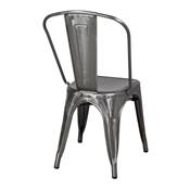 Lot 2 chaises métal style industriel metal vernis