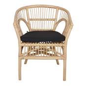 Lot 2 chaises rotin naturel style bistrot naturel